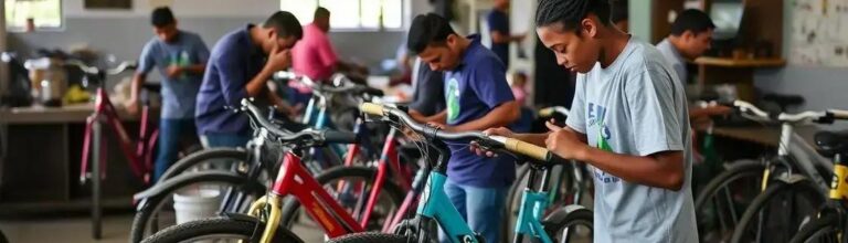 Projeto transforma vidas através da reciclagem de bicicletas em Salisbury