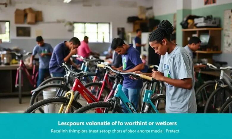 Projeto transforma vidas através da reciclagem de bicicletas em Salisbury