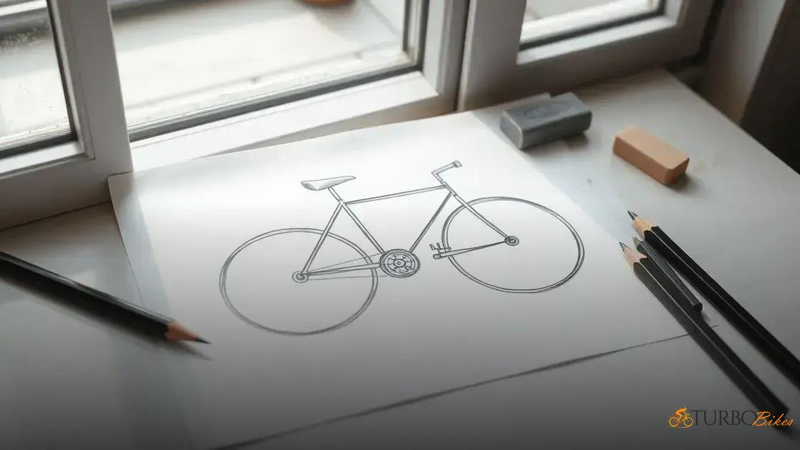 Passo a passo para desenhar uma bicicleta simples