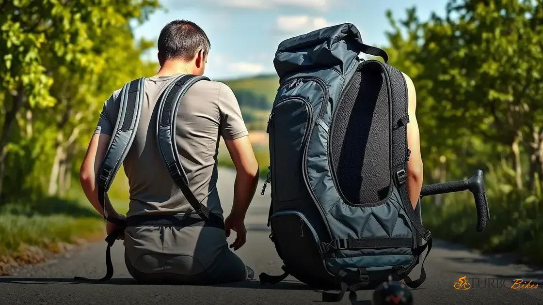  Características de uma mochila comum e suas limitações no ciclismo