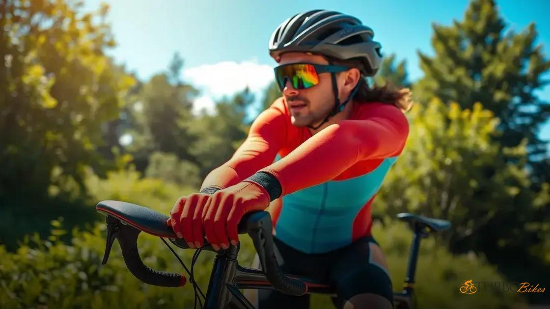  Itens de conforto: luvas, roupas adequadas, óculos e selim ergonômico