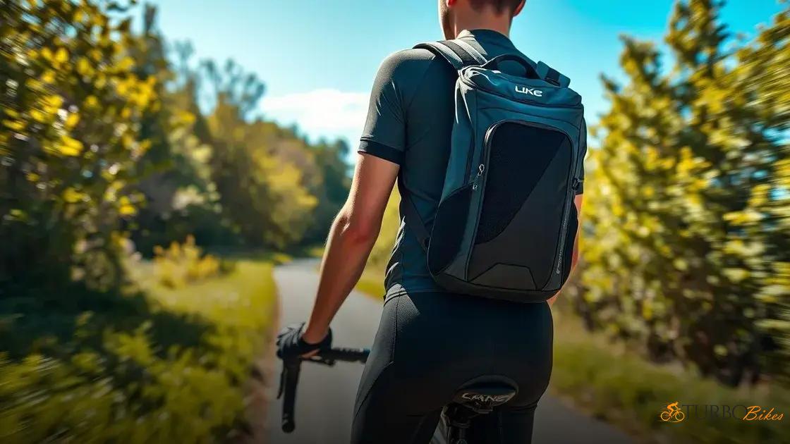  Recursos extras das mochilas para ciclismo: hidratação integrada, bolsos estratégicos e ajuste rápido